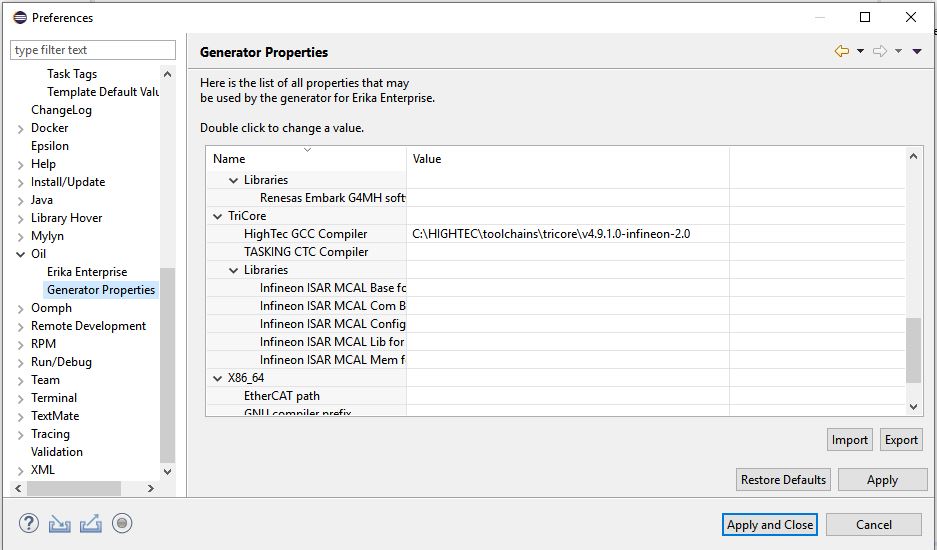 Global IDE properties