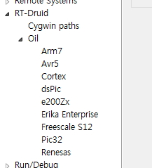 There is no list for tricore(TC27x..)